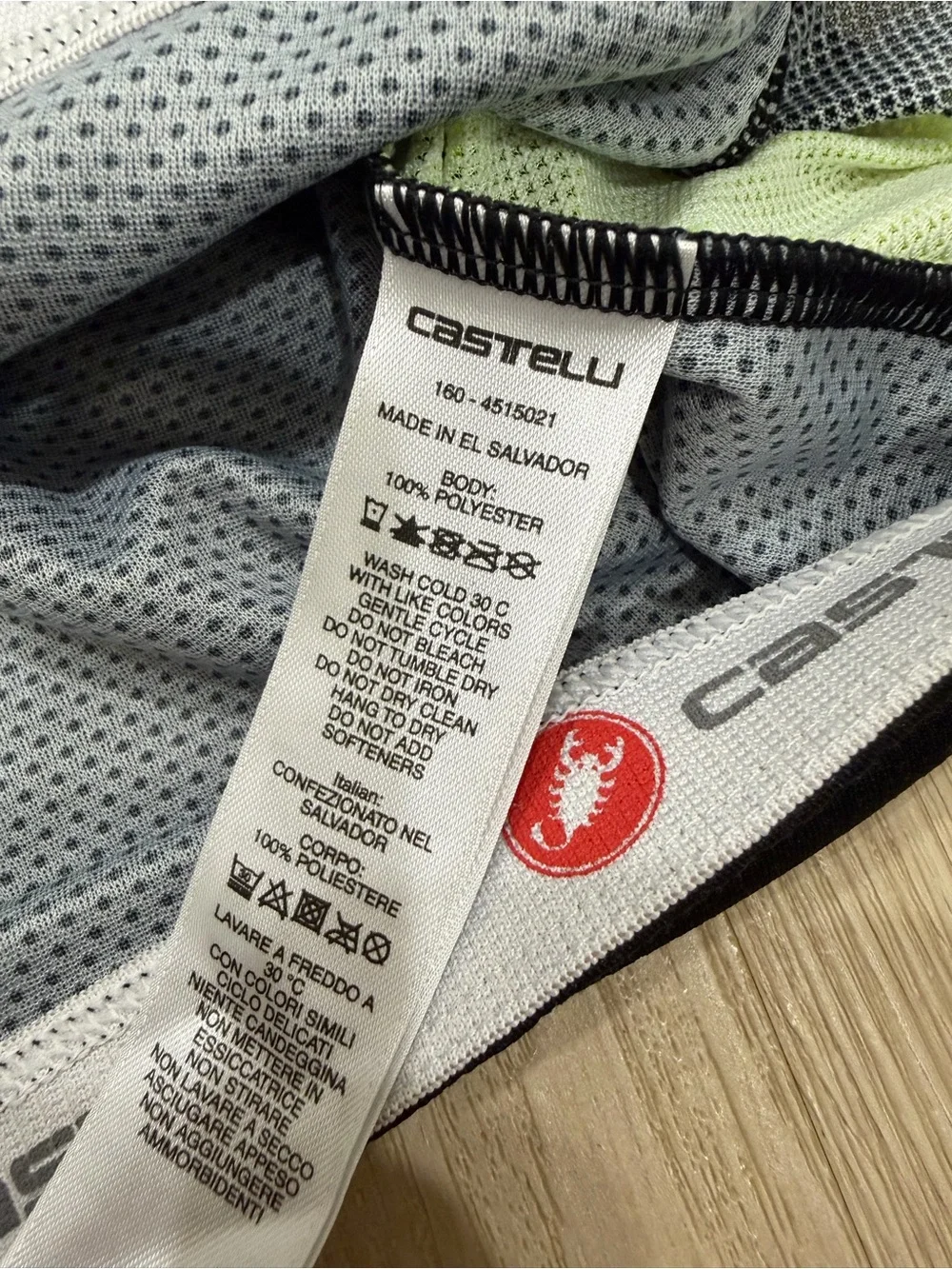 Men’s Castelli Cycling Jersey XXL & Bib Short XL Set Black Yellow